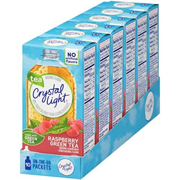 Crystal Light On The Go Raspberry Green Tea Drink Mix, 10 Count, 6-Pack - Picture 6 of 7